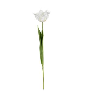 FLOR TULIPÁN BLANCO TEJIDO DECORACIÓN 63 CM