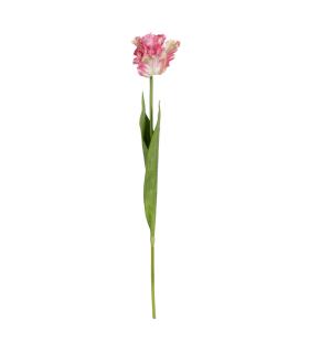 FLOR TULIPÁN ROSA TEJIDO DECORACIÓN 63 CM
