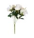 BOUQUET ROSAS BLANCO PVC-TEJIDO 43 CM