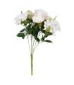 BOUQUET ROSAS BLANCO PVC-TEJIDO 43 CM