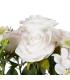 BOUQUET ROSAS BLANCO PVC-TEJIDO 43 CM