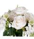 BOUQUET ROSAS BLANCO PVC-TEJIDO 43 CM