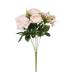 BOUQUET ROSAS ROSA PVC-TEJIDO DECORACIÓN 43 CM