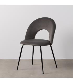 SILLA TAUPE TEJIDO-METAL CONTRACT 49 X 60 X 81 CM