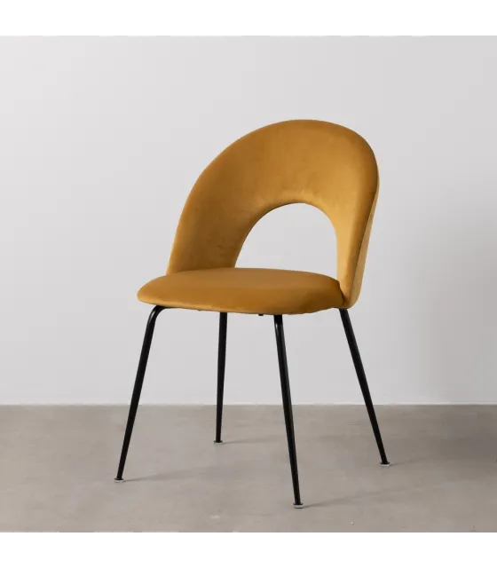 SILLA OCRE TEJIDO-METAL CONTRACT 49 X 60 X 81 CM