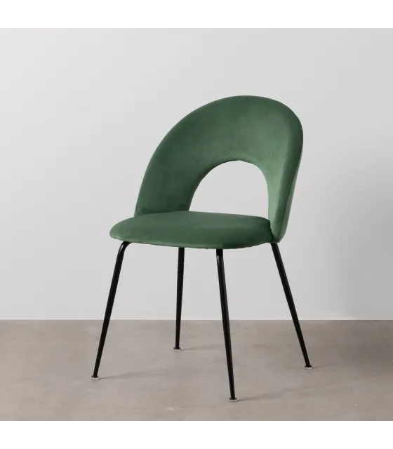 SILLA VERDE TEJIDO-METAL CONTRACT 49 X 60 X 81 CM