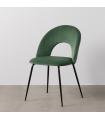 Green fabric-metal contract chair 49 x 60 x 81 cm