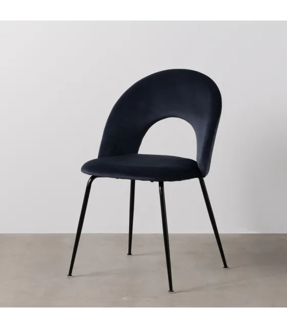SILLA AZUL TEJIDO-METAL CONTRACT 49 X 60 X 81 CM