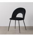 Black fabric-metal contract chair 49 x 60 x 81 cm
