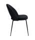 SILLA NEGRO TEJIDO-METAL CONTRACT 49 X 60 X 81 CM