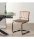 SILLA BEIGE TEJIDO-METAL CONTRACT 48 X 56 X 82 CM