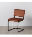 Terracotta fabric-metal contract chair 48 x 56 x 82 cm
