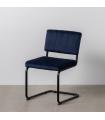 Blue fabric-metal contract chair 48 x 56 x 82 cm