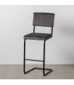 TABURETE TAUPE TEJIDO-METAL CONTRACT 44 X 50 X 115 CM