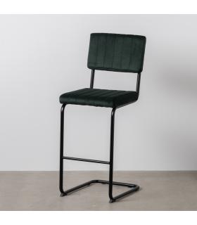 TABURETE VERDE TEJIDO-METAL CONTRACT 44 X 50 X 115 CM