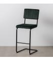 TABURETE VERDE TEJIDO-METAL CONTRACT 44 X 50 X 115 CM