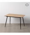 MESA EXTENSIBLE NATURAL DM-METAL SALÓN 120 X 80 X 75 CM