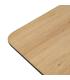MESA EXTENSIBLE NATURAL DM-METAL SALÓN 120 X 80 X 75 CM