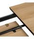 MESA EXTENSIBLE NATURAL DM-METAL SALÓN 120 X 80 X 75 CM