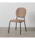 SILLA BEIGE PU/METAL SALÓN 48 X 53 X 84 CM