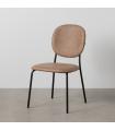 SILLA BEIGE PU/METAL SALÓN 48 X 53 X 84 CM