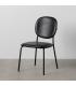 SILLA NEGRO PU/METAL SALÓN 48 X 53 X 84 CM