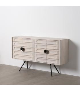 APARADOR BLANCO ROZADO MADERA DE MANGO 152 X 41 X 92 CM