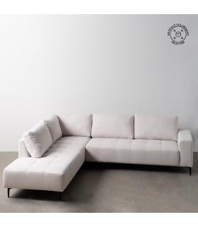 SOFÁ CHAISE LONGUE IZQUIERDA CREMA 266 X 222 X 80 CM