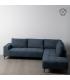 SOFÁ CHAISE LONGUE DERECHA AZUL 266 X 222 X 80 CM