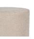 PUF BEIGE TEJIDO-METAL SALÓN 41 X 41 X 44 CM