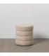 PUF BEIGE TEJIDO SALÓN 42 X 42 X 46 CM