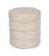 PUF BEIGE TEJIDO SALÓN 42 X 42 X 46 CM