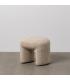 TABURETE BEIGE TEJIDO SALÓN 46 X 44 X 41 CM