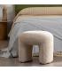 TABURETE BEIGE TEJIDO SALÓN 46 X 44 X 41 CM