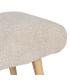 BANQUETA BEIGE TEJIDO-MADERA SALÓN 53 X 38 X 41 CM