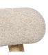 BANQUETA BEIGE TEJIDO-MADERA SALÓN 53 X 38 X 41 CM