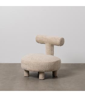 SILLA BEIGE TEJIDO SALÓN 51 X 51 X 49 CM