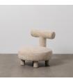 SILLA BEIGE TEJIDO SALÓN 51 X 51 X 49 CM