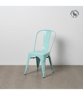 SILLA APILABLE TURQUESA METAL DALLAS 45 X 52,50 X 85 CM
