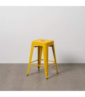 TABURETE AMARILLO METAL DALLAS 42 X 42 X 61,20 CM