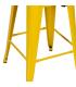 TABURETE AMARILLO METAL DALLAS 42 X 42 X 61,20 CM