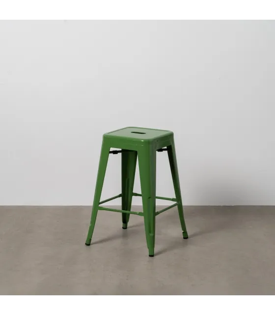 TABURETE VERDE METAL DALLAS INDUSTRIAL 42 X 42 X 61,20 CM