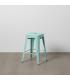 TABURETE TURQUESA METAL DALLAS 42 X 42 X 61,20 CM