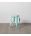 TABURETE TURQUESA METAL DALLAS 42 X 42 X 61,20 CM