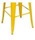 TABURETE AMARILLO METAL DALLAS 43,50 X 43,50 X 76,50 CM