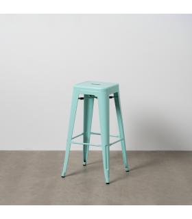 TABURETE TURQUESA METAL DALLAS 43,50 X 43,50 X 76,50 CM