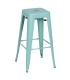 TABURETE TURQUESA METAL DALLAS 43,50 X 43,50 X 76,50 CM
