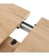 MESA EXTENSIBLE NATURAL METAL-MADERA PAX 170 X 90 X 75 CM