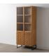 VITRINA NATURAL DM-MADERA 84,50 X 42,50 X 198 CM