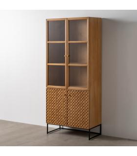 VITRINA NATURAL DM-MADERA 84,50 X 42,50 X 198 CM